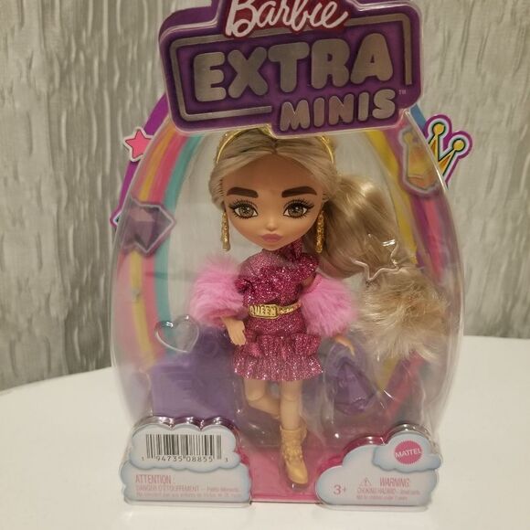 2 Mattel - Barbie Extra Mini Doll with Gold Crown [New Toy] - Picture 3 of 14